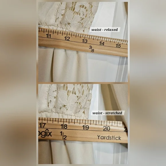 Miin Ivory Lace Long Sleeve Romper Size L Boho Bridal Chic Romantic One Piece - Picture 15 of 16